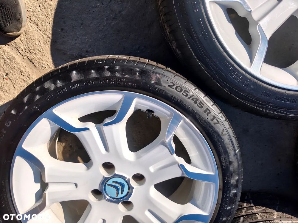 4x108 Felgi Aluminiowe Alufelgi ORYGINALNE 17 Koła Letnie Lato CITROEN DS3 AIRCROSS C3 PLURIEL PICASSO PEUGEOT 208 301 207 6mm 22r. Białe Legnica ALU-RAD 205/45 - 11