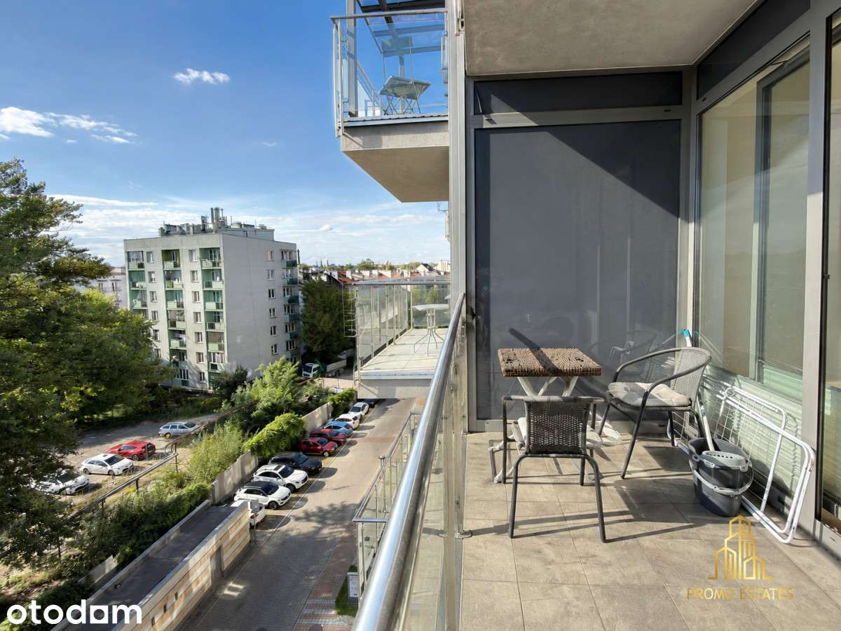 2 pokoje | Wiślane Tarasy | balkon | klima
