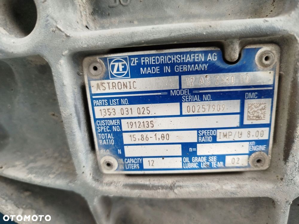 SKRZYNIA BIEGÓW ZF ASTRONIC 12 AS 2330 TD DAF XF 106 - 5