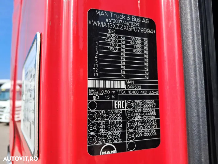 MAN TGX 18.480 XXL MEGA AUTOMAT EURO 6 RETARDER - 35