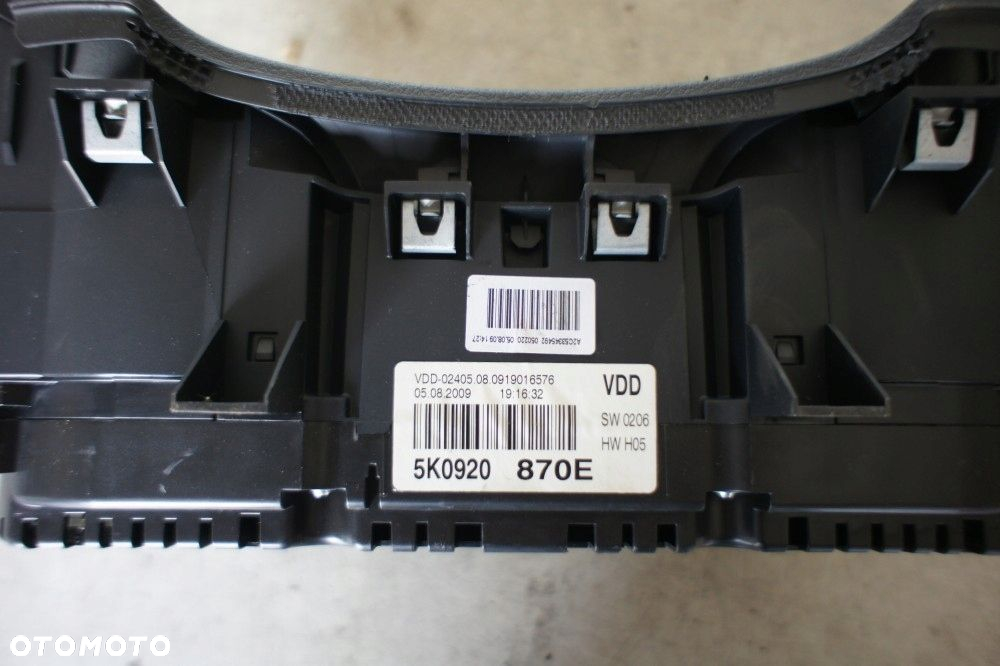 VW GOLF VI LICZNIK 5K0920870E - 3