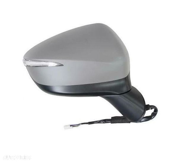 Oglinda usa exterioara Mazda Cx-5 (Ke), 2015-08.2017, partea Dreapta, reglare electrica; grunduit; incalzit; sticla convexa; geam cromat; rabatabil; cu Lucas; cu functie de unghi mort, Aftermarket - 1