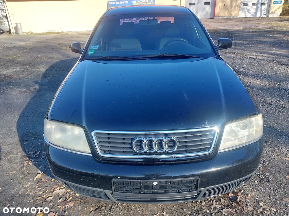 Przód kompletny Audi A6 C5 1.8T przedlift kolor LY9B czarny maska zderzak lampa prawa lewa wzmocnienie czołowe pas grill atrapa chłodnica KOMPLET do założenia europa - 4