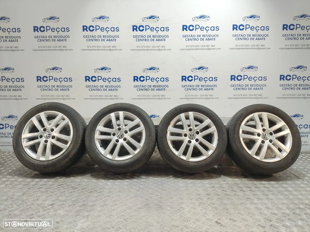 Conjunto de jantes 17 Cleveland Borbet Volkswagen Touran 1T3 2° Facelift 2010 a 2015 6,5J ET50 5x112 Original - 1