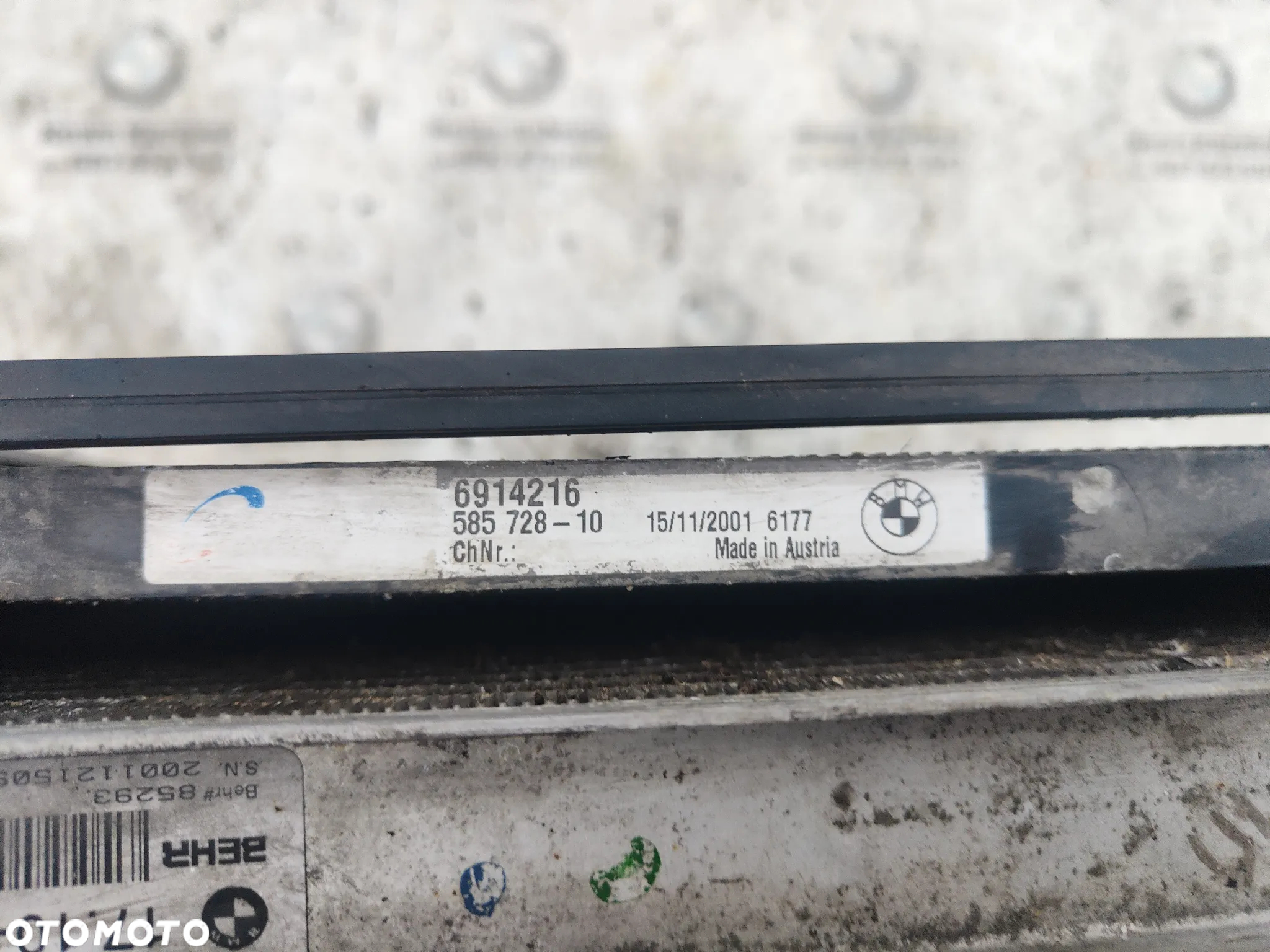 BMW E53 X5 3.0i 4.4i Chłodnica wody klimatyzacji komplet 1439098 6914216 - 7