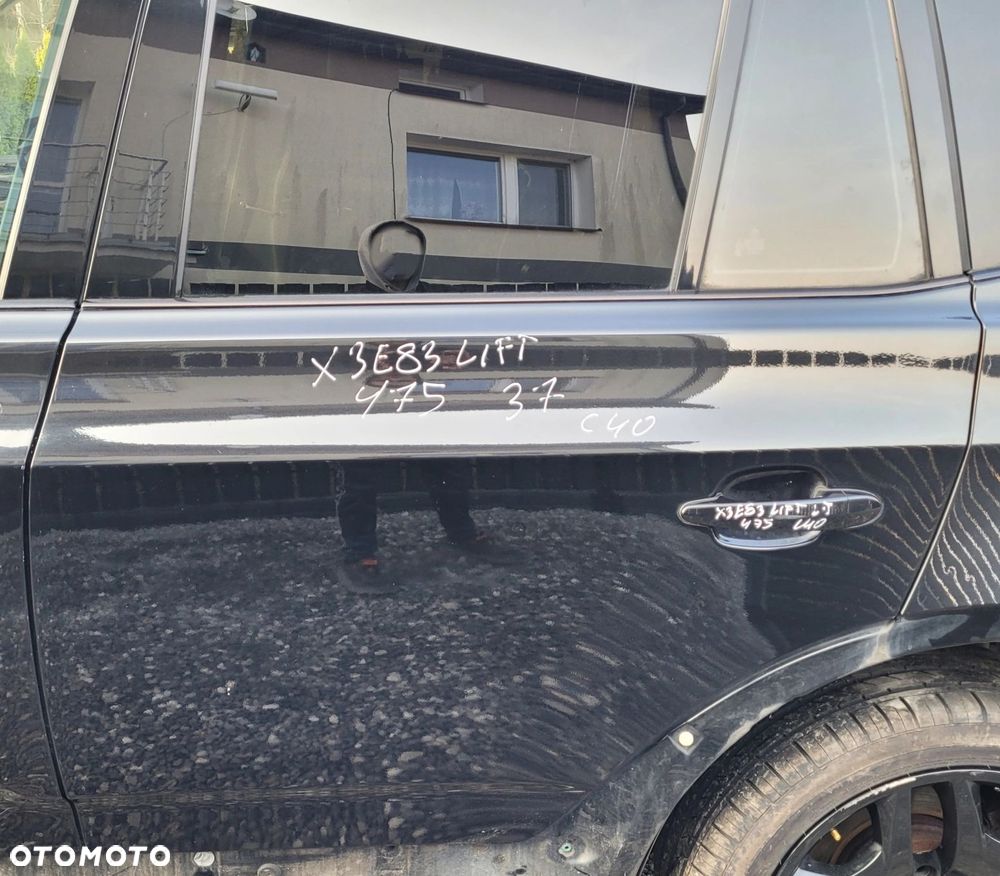 DRZWI LEWY TYŁ BMW X3 E83 LIFT 475 BLACK SAPPHIRE - 1