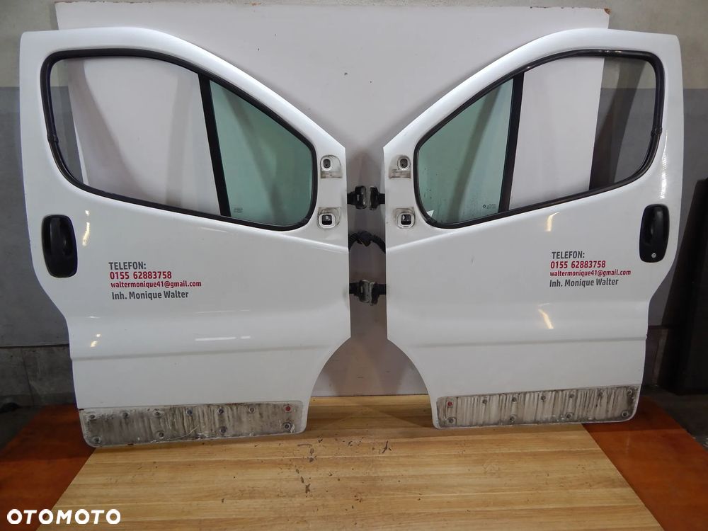 Drzwi przód Renault Trafic II Opel Vivaro Primastar 01-14 białe Łuków części - 3