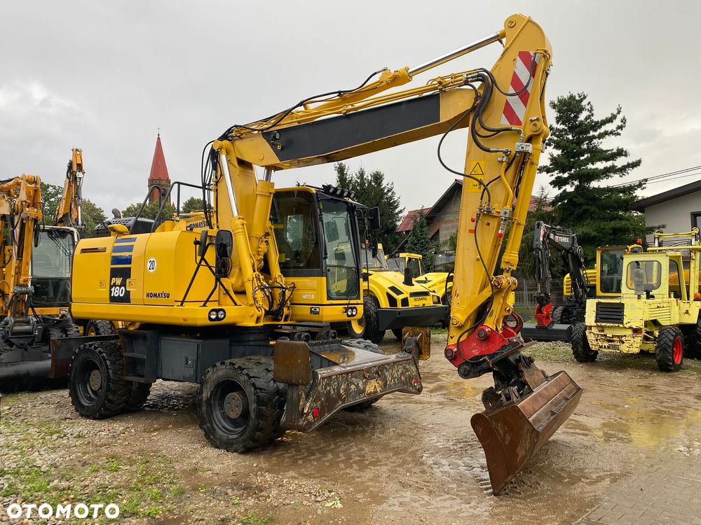 Komatsu PW180-10, 2018 ROK, 5400 MTH, PODPORY + PŁUG, Z NIEMIEC, PIĘKNY STAN - 3