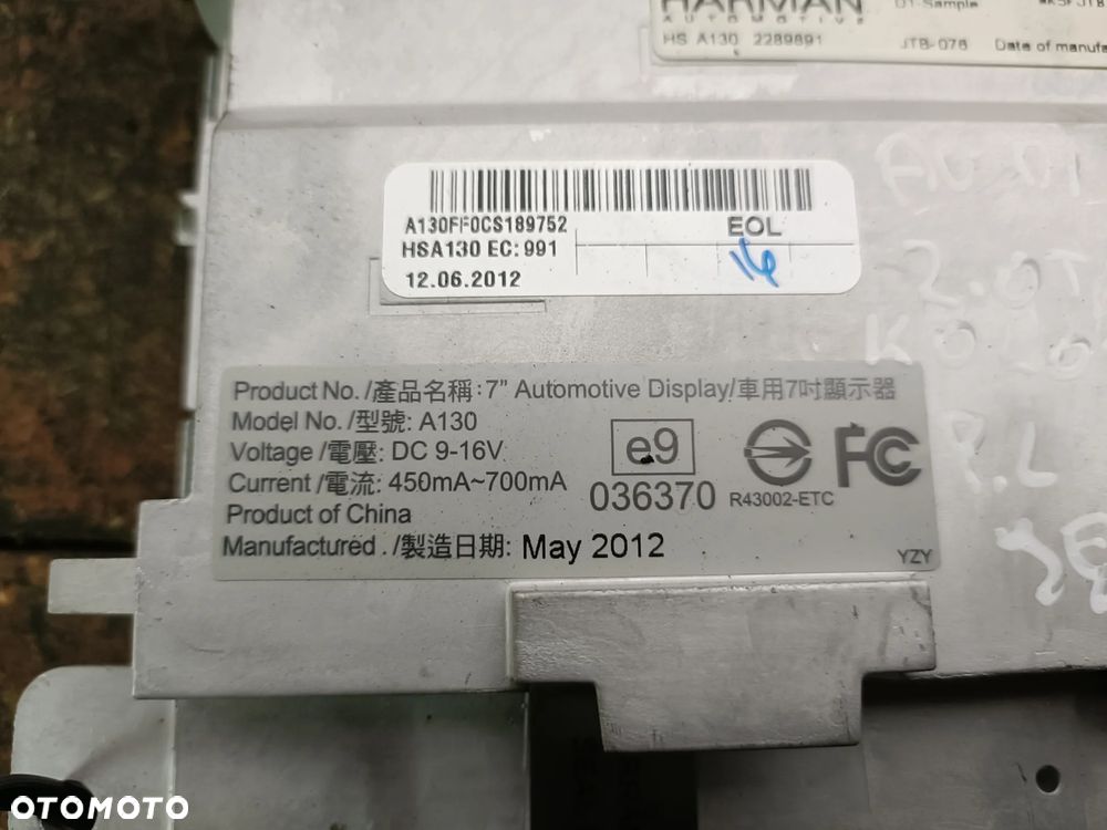 AUDI A4 B8 07-15 wyświetlacz ekran nawigacji GPS 8R0919604 * - 5