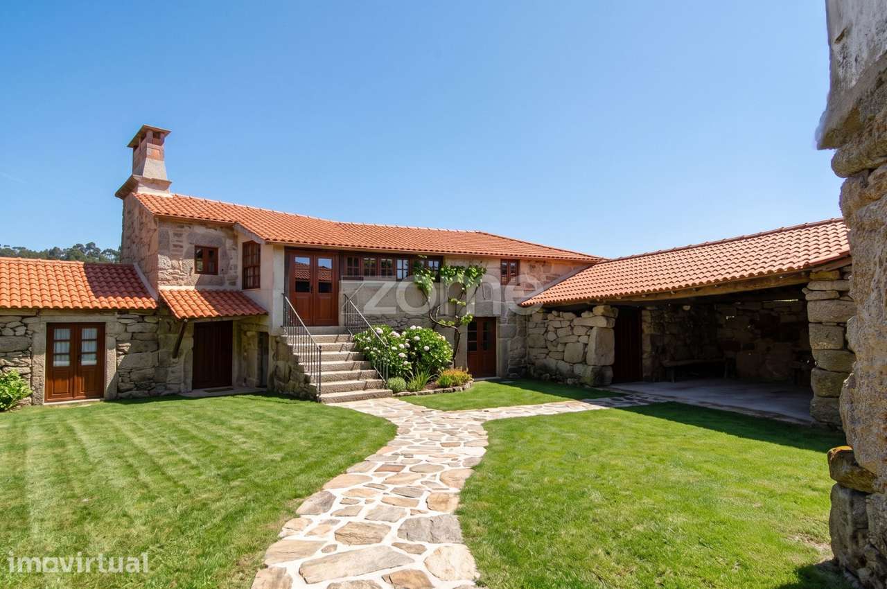 Quinta, construções em pedra, linha de água, Canelas Penafiel Porto - Grande imagem: 3/60