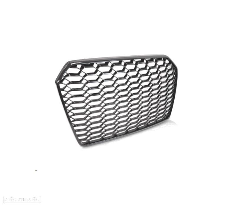 GRELHA AUDI A6 C7 4G 14-18 LOOK RS6 2020 PRETO BRILHANTE - 2