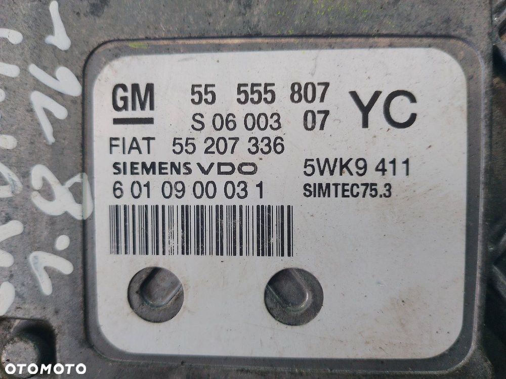 KOMPUTER, STEROWNIK FIAT CROMA 2005- 55555807  55207336  5WK9411 1.8 16V - 3