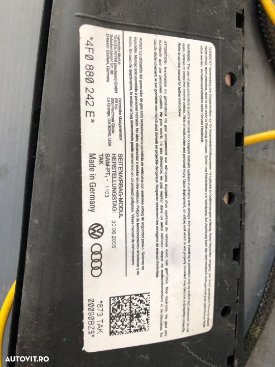 airbag scaun dreapta audi a6 4f - 3