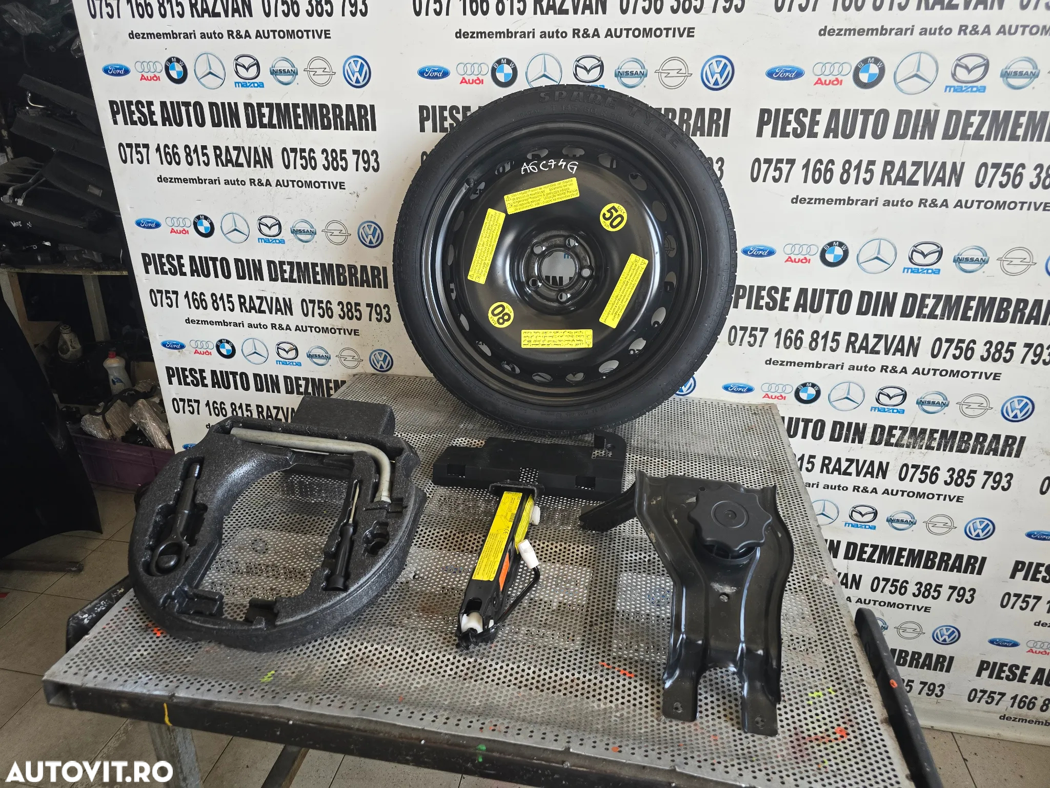 Kit Roata Rezerva Slim R20 Audi A6 C7 A7 A8 D4 Cric Cheie Roata Spuma Audi A6 C7 A8 D4 A7 145/60R20 - 3