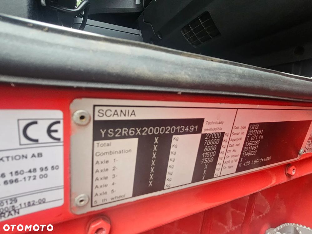 Scania R420 , 6X2 - 6