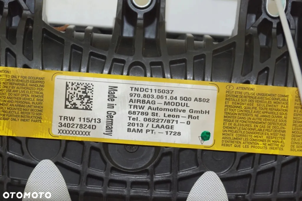 Poduszka powietrzna Airbag chroniąca kolana 97080306104 Porsche Panamera 970 - 3