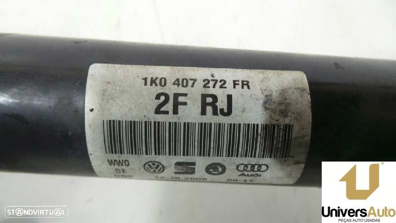 TRANSMISSÃO FRONTAL DIREITA VOLKSWAGEN GOLF VI 2012 -1K0407272FR - 1