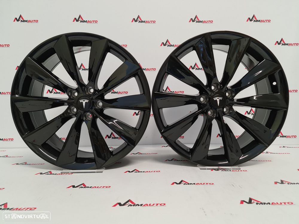 Jantes Tesla Model S Turbine Preto Brilho 21 (5x120) - 1