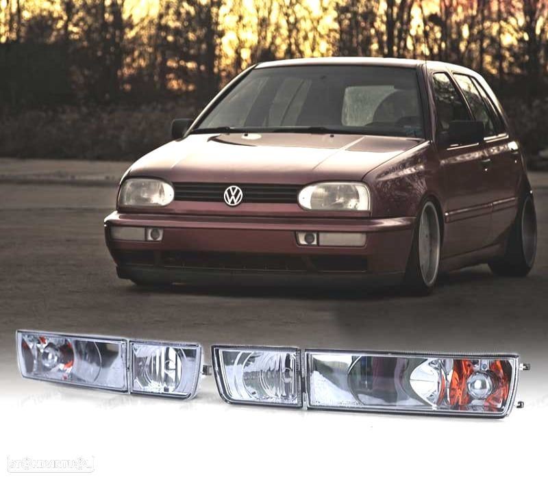 PISCAS VOLKSWAGEN VW GOLF 3 91-97 CLARO CROMADO - 1