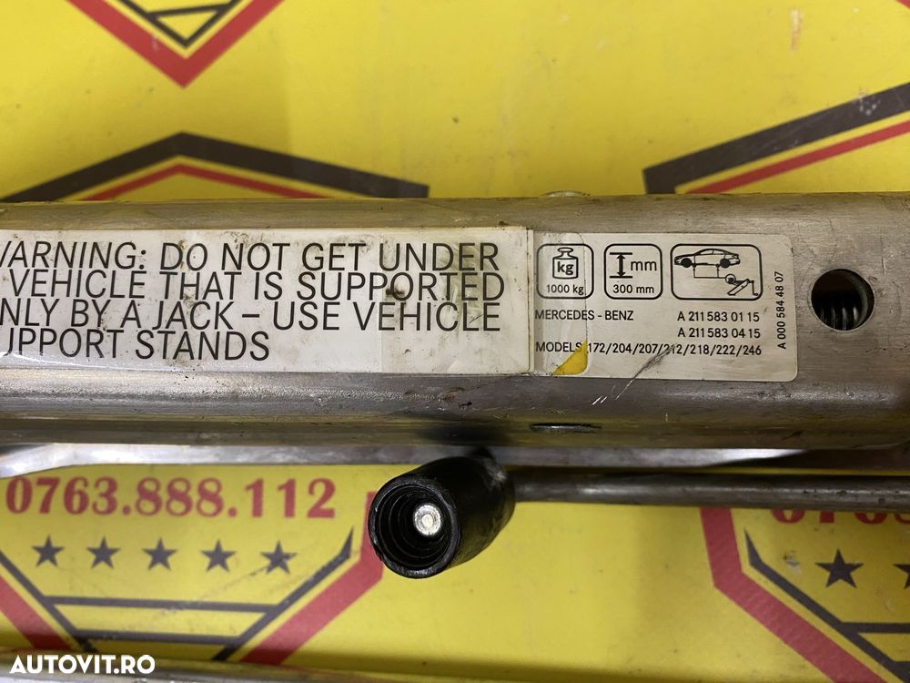 Cric auto cu cheie prezoane  original Mercedes W211 E class - 5