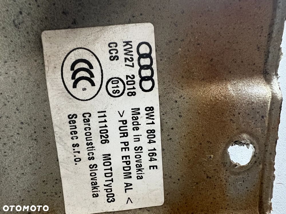 AUDI A5 8W OSŁONA TERMICZNA TUNELU AUDI A4 B9 8W A5 F5 OSŁONA TERMICZNA ŚCIANY GRODZIOWEJ PRAWA 8W1804164 E LEWA8W1804163 E 8W0803979 F - 4