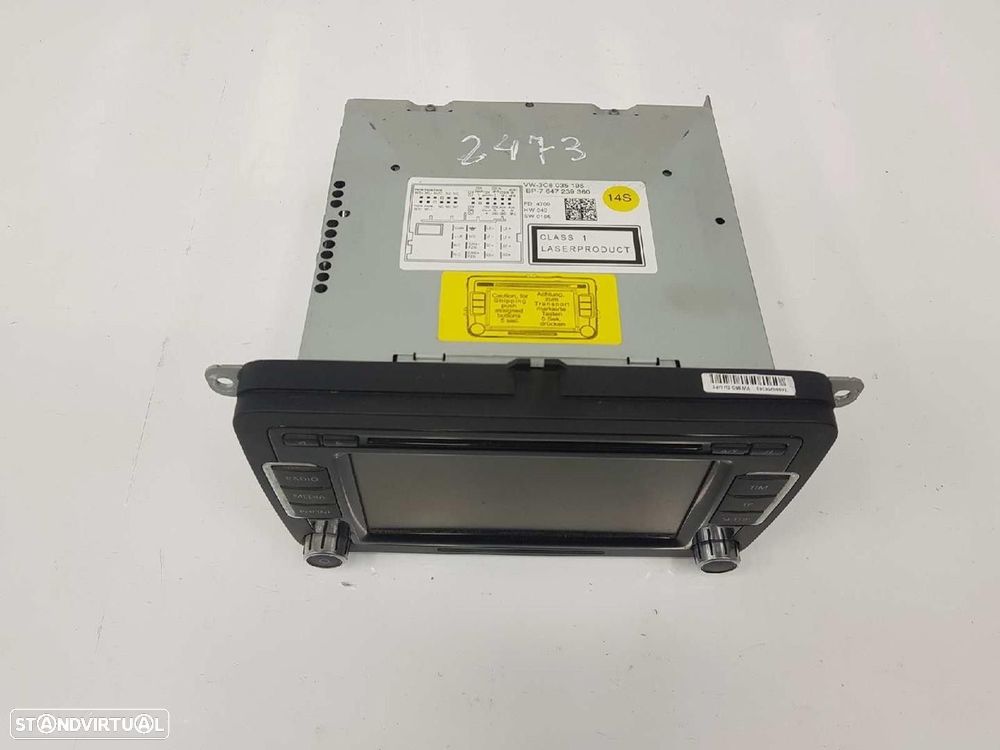 SISTEMA AUDIO / RADIO CD VOLKSWAGEN SCIROCCO 2010 -3C8035195 - 1