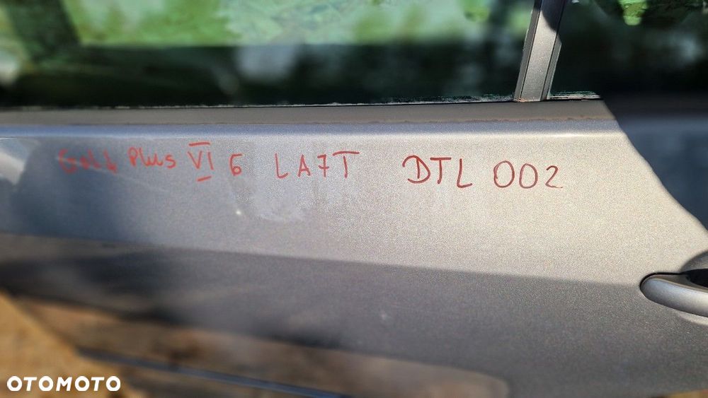 VW GOLF 6 VI PLUS DRZWI TYŁ LEWE LEWA KOD LAK.LA7T KOMPLET - 5