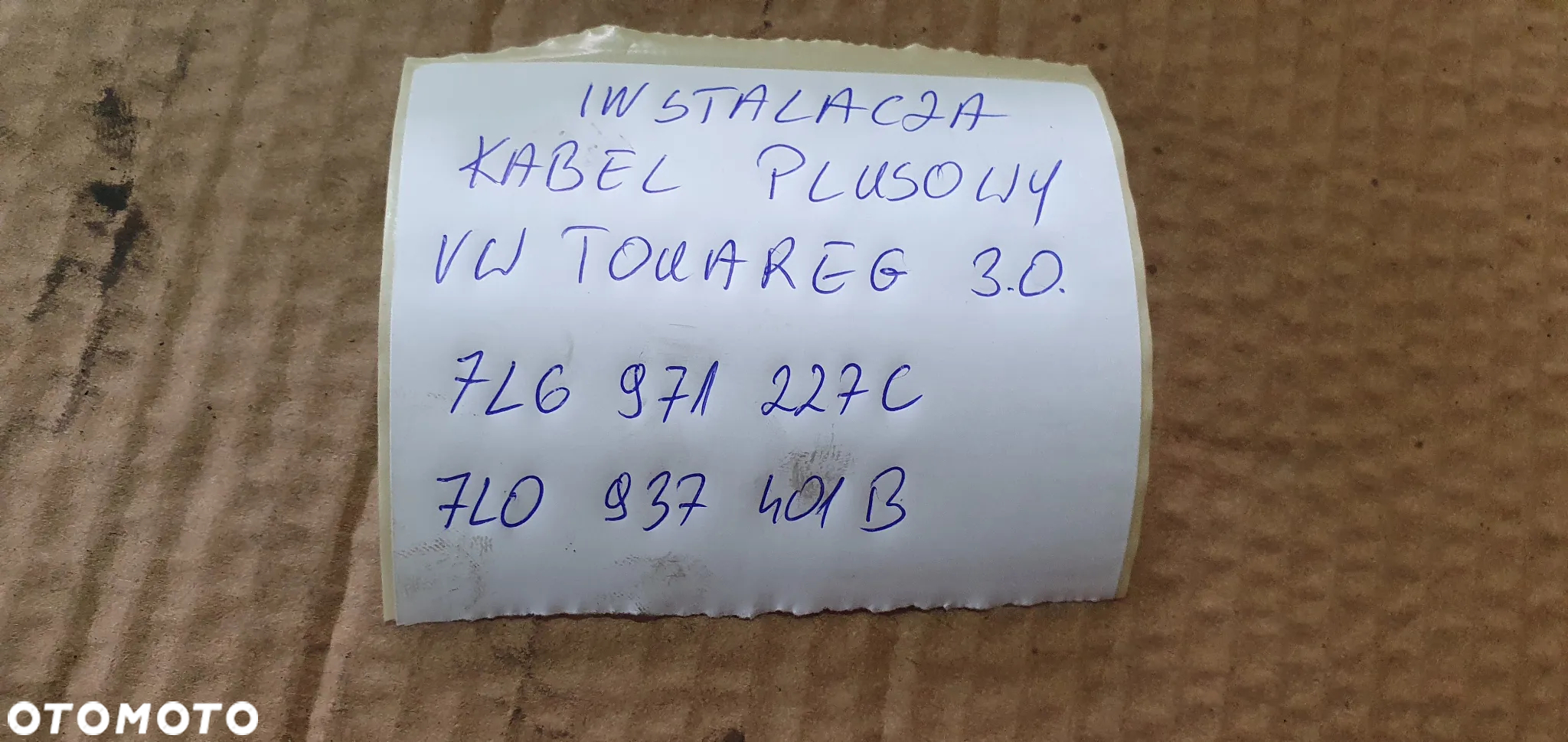 Klema plusowa kabel przewód VW Touareg 7L0937401B 7L6971227C - 10