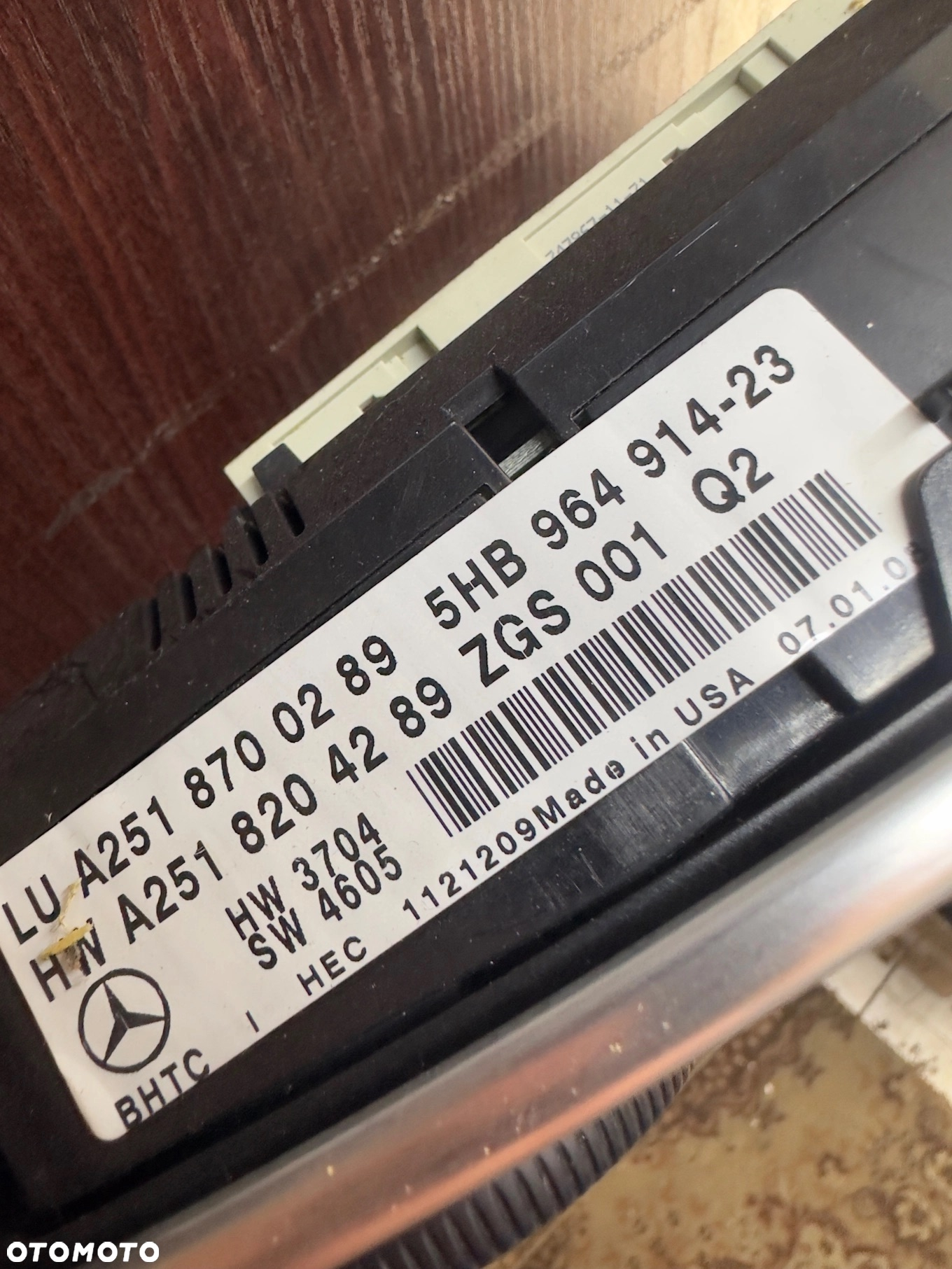 MERCEDES ML GL 164 r 251 panel klimatyzacji drewno   dekor - 13