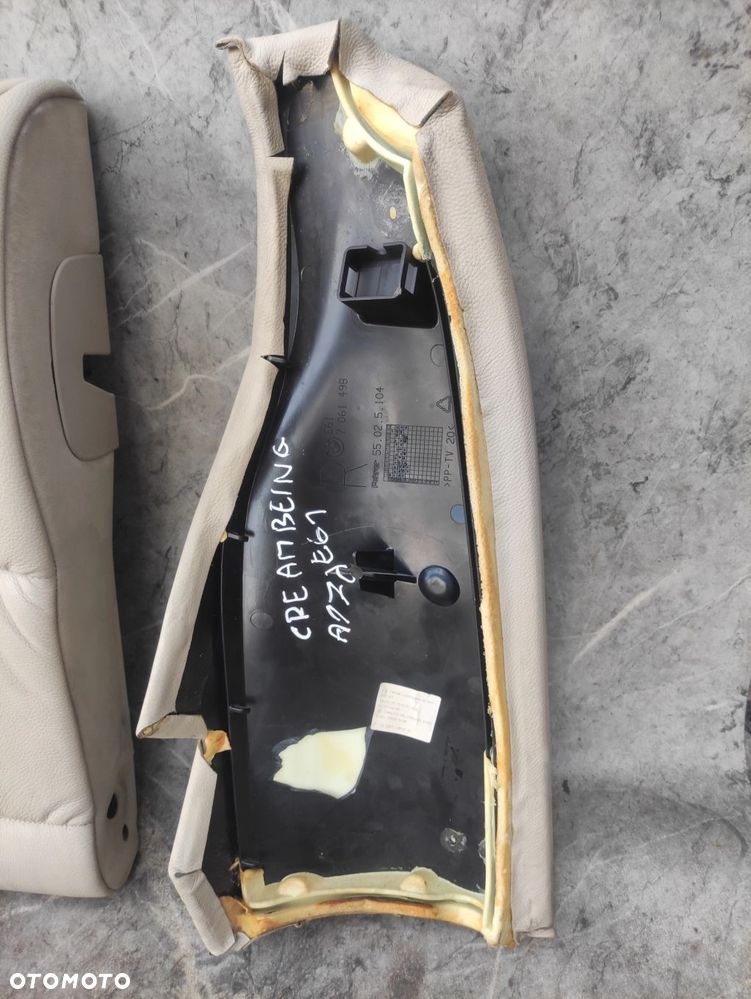 KANAPA TYŁ TYLNA SKŁADANA JASNA SKÓRA BMW E61 ISOFIX - 10