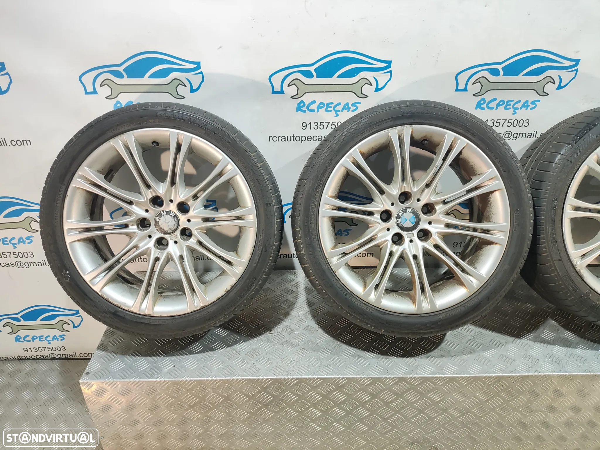 JANTES ORIGINAIS BMW SERIE 5 E60 E61 PACK M STYLE 135M 18 POLEGADAS 8J ET20 5X120 - 4