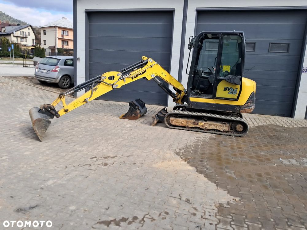 Yanmar SV 26 WAGA 2785kg 2.8t 950mth * 2019 rok * 2 nowe łyżki *skarpówka * lusterka *oświetlenie * długie ramie * szybkozłącze * silnik Yanmar 24KM minikoparka kubota KX30-4 u27 cat 302.7 jcb 8030 jazda szybka/wolna sprawna bez dpf 2,5 t 3 t - 5