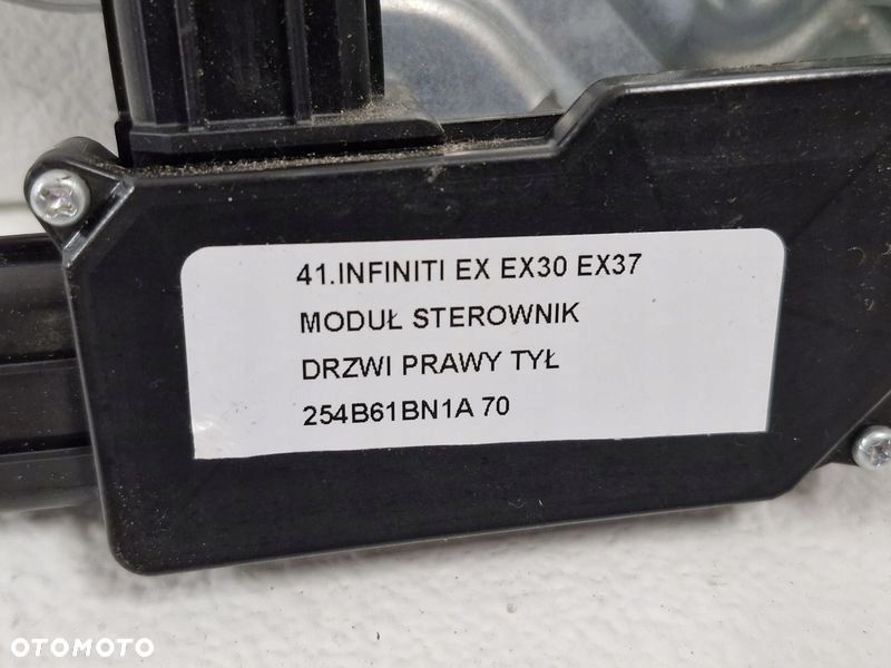 INFINITI EX EX30 EX37 MODUŁ STEROWNIK DRZWI PRAWY TYŁ 254B61BN1A - 3