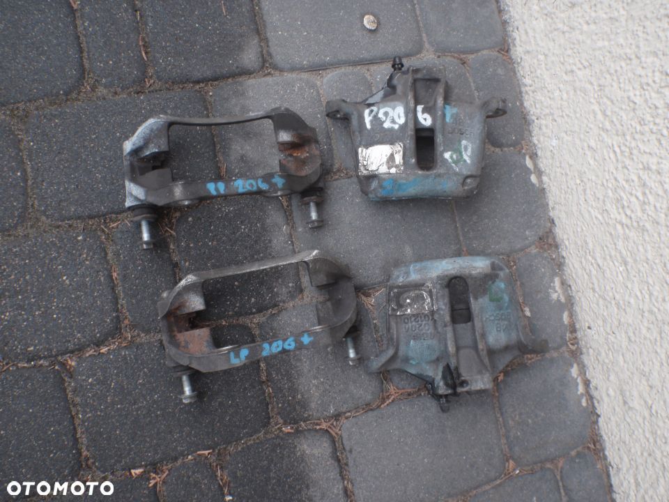 zacisk jarzmo hamulcowe tarcza klocki peugeot 206 206+ 206cc 207 306 oryginal jak nowy - 1