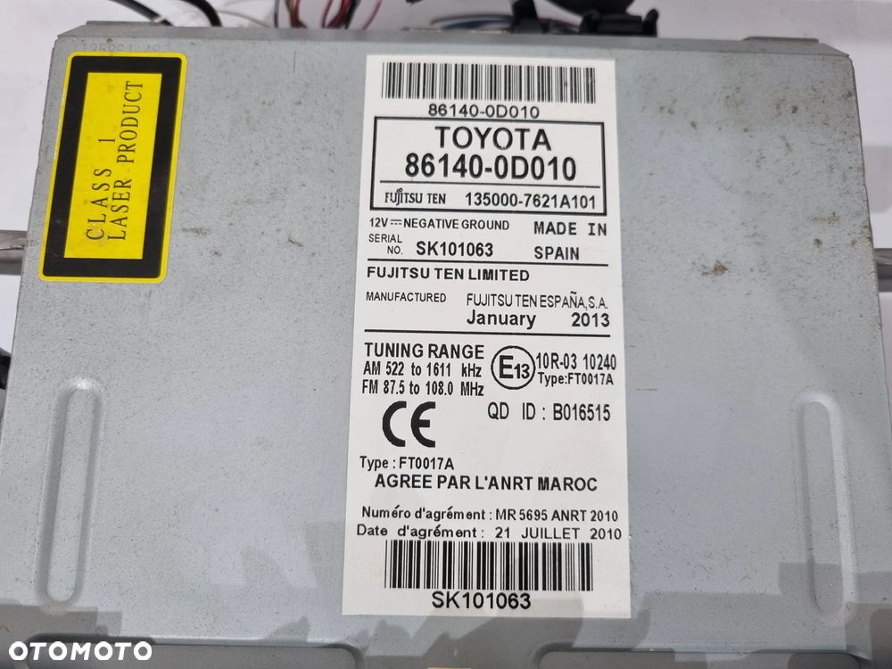 TOYOTA YARIS 3 III RADIO NAWIGACJA 86140-0D010 - 5
