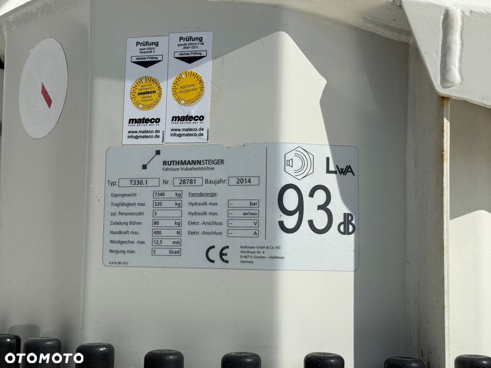 MAN Podnośnik Koszowy Zwyżka Ruthman T330 33 metry  DmC 7500KG! 21 w bok! UDT! Jak Wumag Gsr Multitel Euro 6!!! - 20