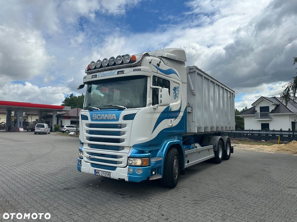Scania R480 6x4 2014 hakowiec do zboza złomu trocin hak