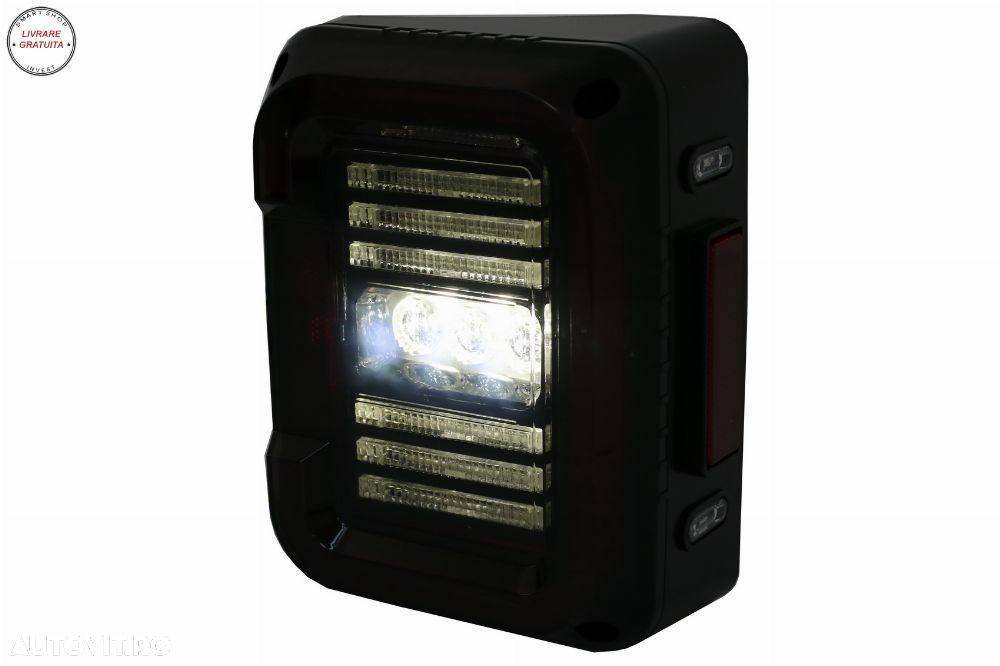 Stopuri Full LED JEEP Wrangler JK (2007-2017) Fumuriu- livrare gratuita - 13