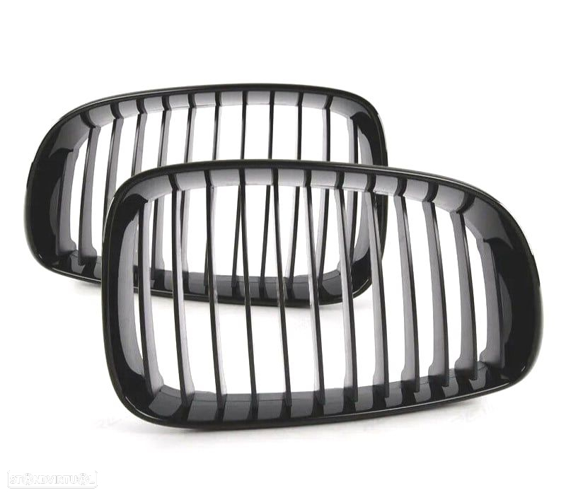 GRELHAS BMW E81 E87 E82 E88 04-07 PRETO BRILHANTE LOOK 1M - 3