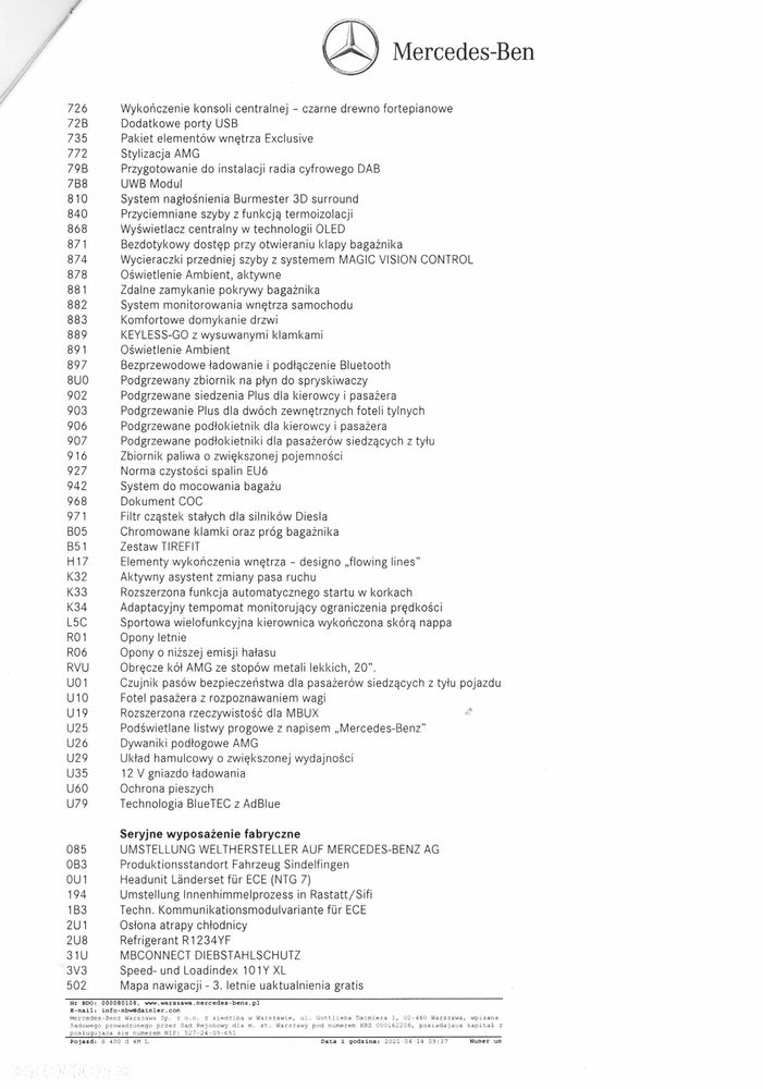 Mercedes-Benz Klasa S 400 d 4-Matic L AMG Line 9G-TRONIC - 20