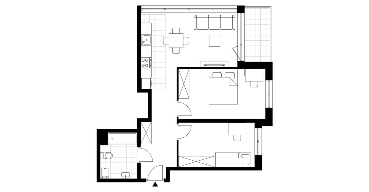 3-pokojowe mieszkanie 59m2 + balkon Bezpośrednio - Pełny obrazek: 4/15