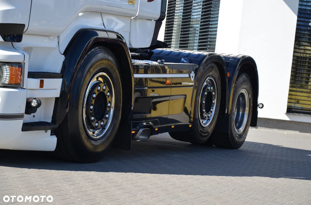 Scania R 520 / V8 /  6x2 PUSHER / SIODŁO PNEUMATYCZNIE REGULOWANE / TOPLINE / FULL AIR / SKÓRA / KLIMA P. / LED / ACC / WAGA / 5628 - 8