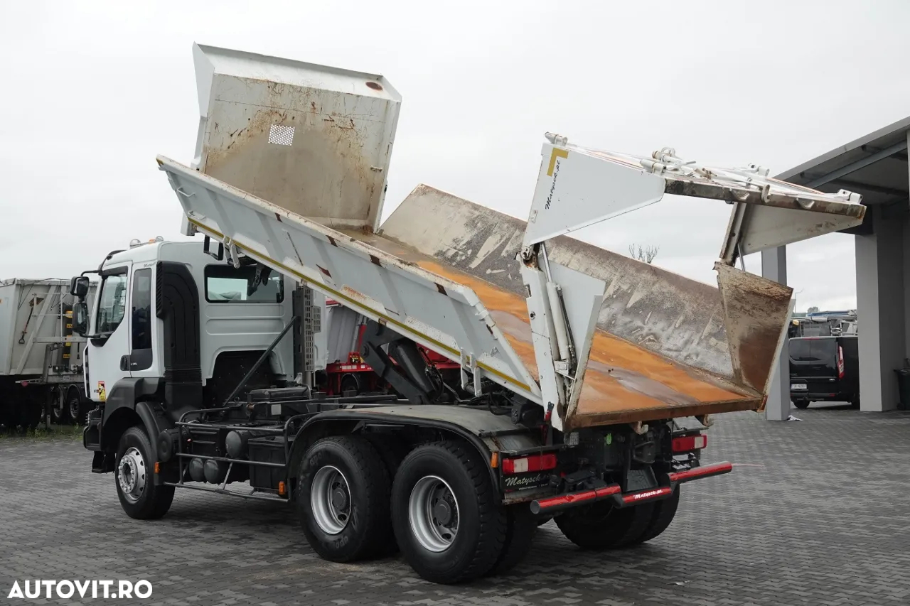Renault KERAX 410 / 6x4 / 3-SIDE TIPPER / 2X HYDROBORTA / HYDROKLAPA / BORDMATIC / MANUAL / IMPORTAT - 2