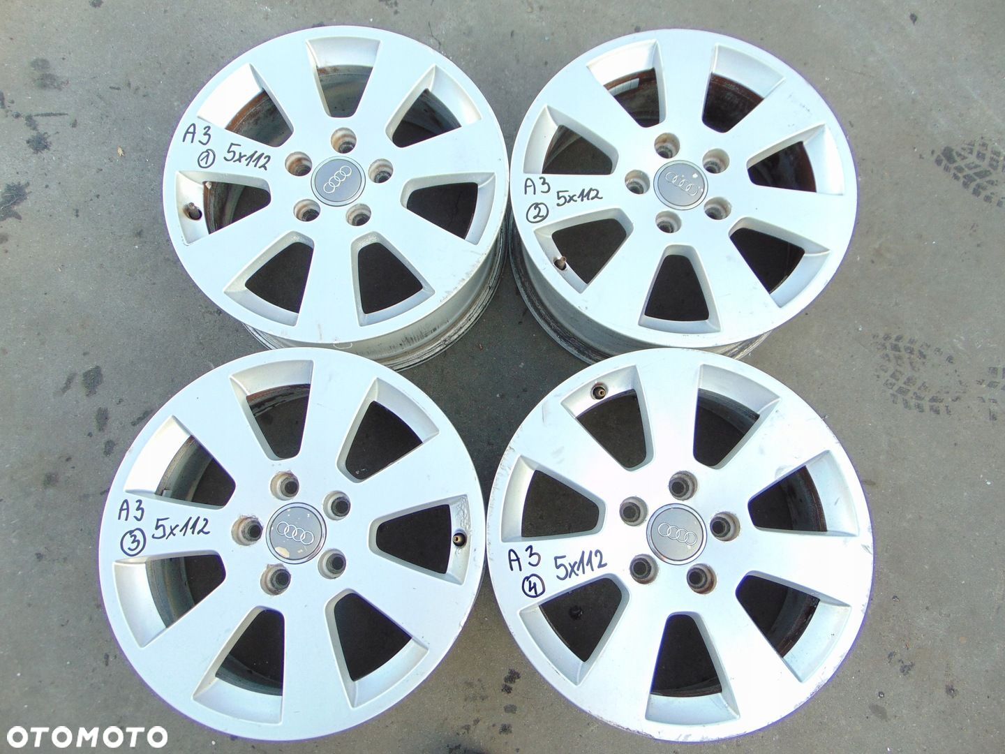 AUDI A3 8P A4 B6 FELGI ALUMINIOWE 16 5x112 6.5J ET50 8P0601025A KPL - 1