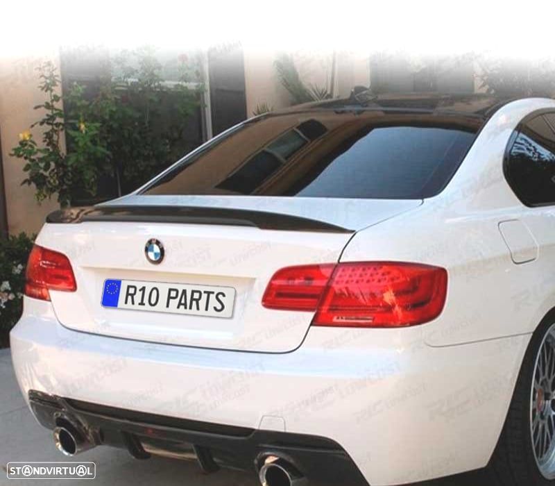AILERON SPOILER TRASEIRO BMW E92 06-14 LOOK M PERFORMANCE PRETO BRILHANTE - 2