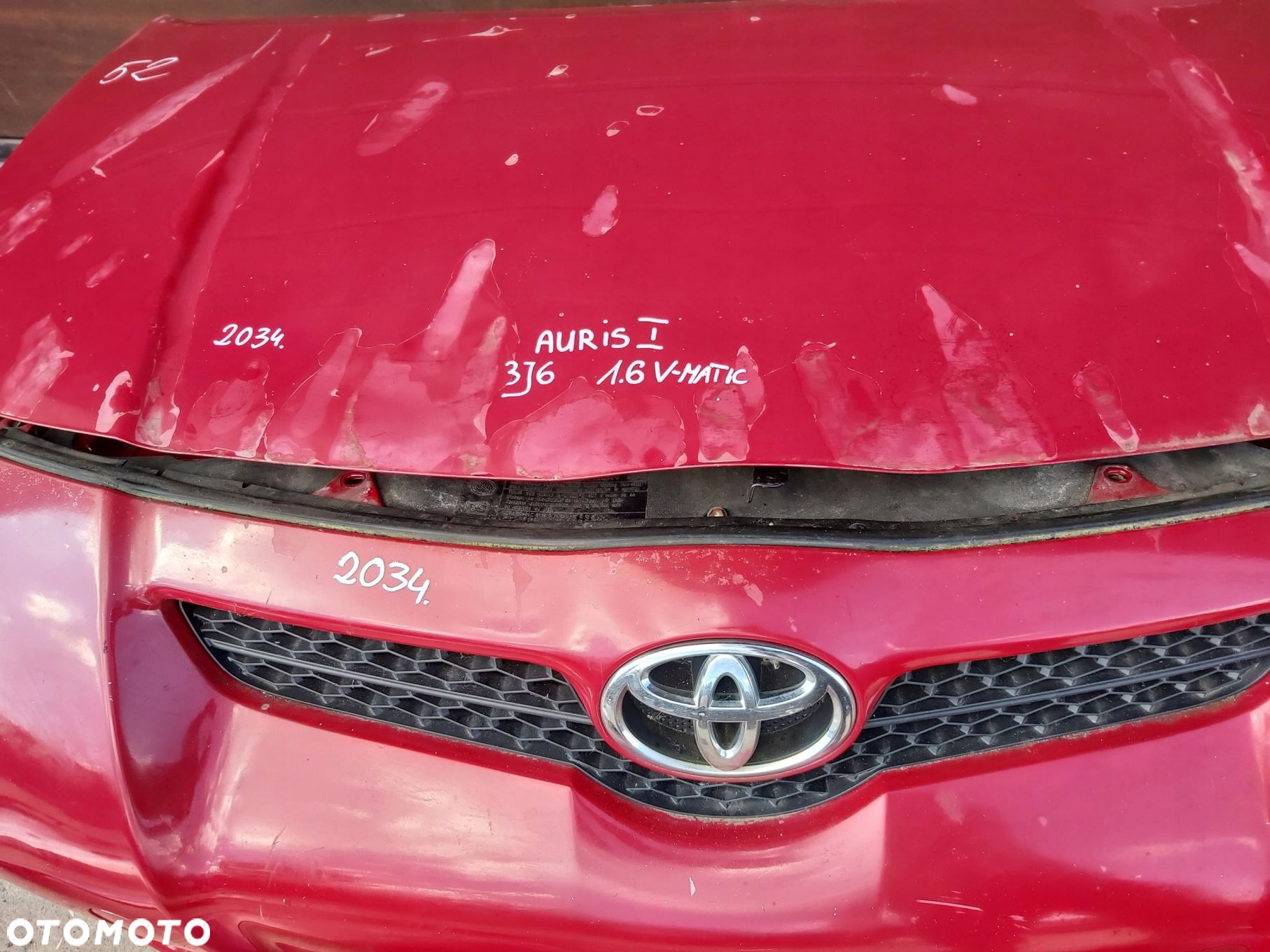 Toyota Auris I kompletny przód zderzak maska 3j6 - 5