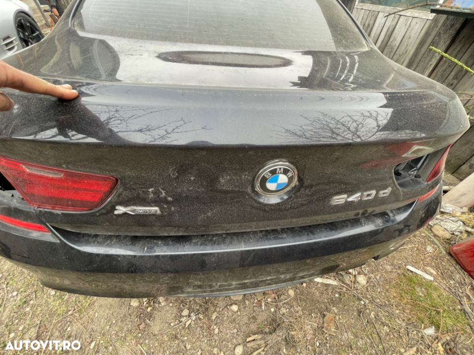 usa fata stânga  sau dreapta capota portbagaj aripa spate bmw seria 6 Gran coupe F06 trapa plafon cadru motor 640d 640xd vopsea carbon Schwartz metalic  cod 416 - 7