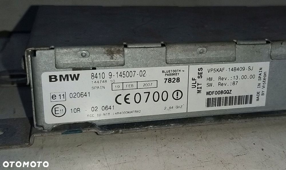 STEROWNIK MODUŁ BLUETOOTH BMW X3 E83 X5 E53 8410 9-145007-02 - 4