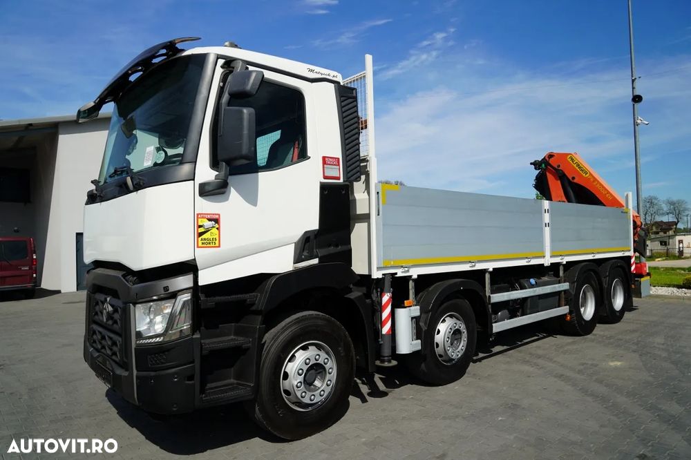 Renault C 430 / 8x4 / 7 M LIVRARE + PALFINGER 33002 HDS - ridicare: 14,5 M / CAPACITATE DE RIDICARE 9800 KG / RADIOCOMANDĂ / ROTATOARE / EURO 6 - 9