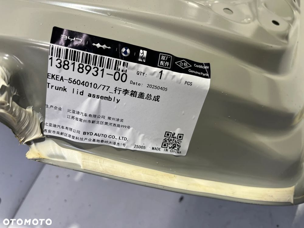 BYD SEAL KLAPA POKRYWA BAGAŻNIKA TYŁ TYLNA 13818931-00 NOWA - 4